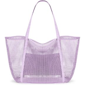 KALIDI FANCY FOREST Beach Mesh Tote Bag, Womens Shoulder handbag MAX 27L Grocery Bag in Kuwait
