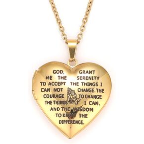 UTHOSMDO الكتاب المقدس الآية الصلاة المدلاة مع الرب الإنجليزية، الذي يحمل الصور، المناجد المسيحية الفولاذ المقاوم للصدأ هدايا للرجال النساء الفتيات والفتيان in Kuwait