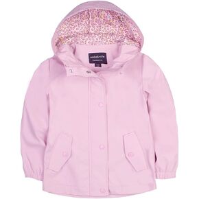 Rokka&Rolla Girls' Rain Jacket Waterproof Rubber Slicker Toddler Raincoat for Little Girls 2T-12