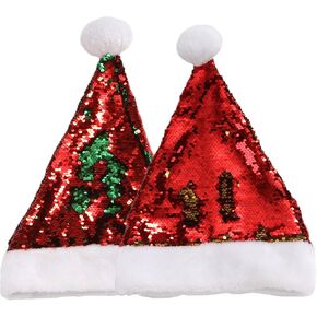 Y-KINZ Christmas Hat Santa Claus Cap Xmas Hat for Adults Unisex Christmas Decoration New Year Festive Holiday Party Supplies in Saudi Arabia