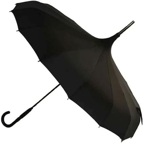 Gothic Rebel Black Pagoda Umbrella - Perfect For Rain Or Shine, Ideal For Vampires, Gothic Enthusiasts, And Lovers Of Unique Style in Kuwait