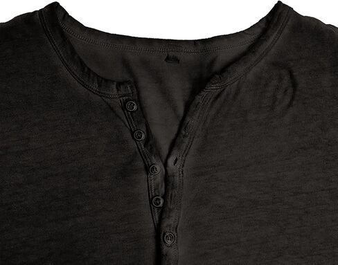 قمصان Viwedo الرجالية المتعثرة Henley بأكمام طويلة وأزرار مغسولة in Kuwait