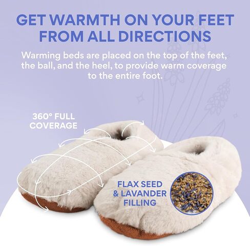 Microwavable Slippers for Women and Men - Heated Booties Warming Slippers for Heat Therapy | Microwave Heated Foot Warmers/Socks -Comfortable Heated Slippers Woman and Men in Saudi Arabia