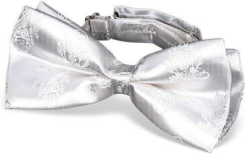 First Communion Tie, White Brocade Bow for Boys, 5 Inch in Saudi Arabia