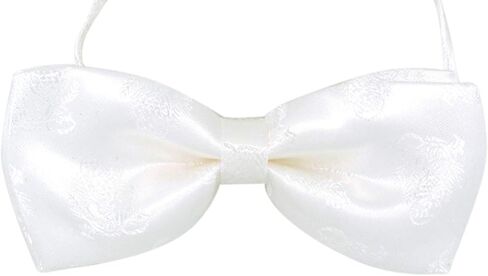 First Communion Tie, White Brocade Bow for Boys, 5 Inch in Saudi Arabia