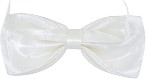 First Communion Tie, White Brocade Bow for Boys, 5 Inch in Saudi Arabia