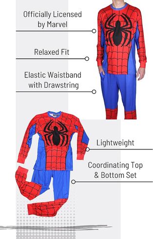 Marvel Avengers Black Panther Deadpool Spiderman Adult Men's Pajama Sleep Set in Saudi Arabia