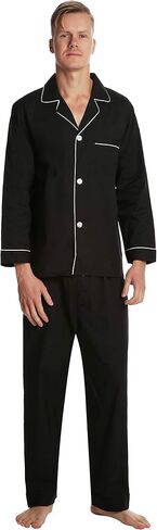EVERDREAM Men’s Pajama Set, Solid Lightweight Botton Down Pajamas for Men in Saudi Arabia
