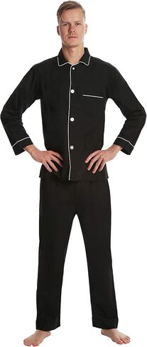 EVERDREAM Men’s Pajama Set, Solid Lightweight Botton Down Pajamas for Men in Saudi Arabia