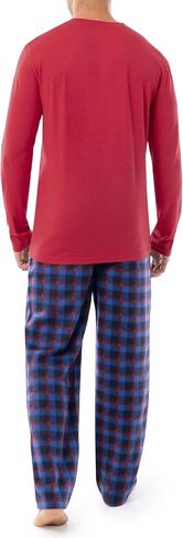 Varsity Men's Long Sleeve Jersey Knit Top and Fleece Pant Sleep Set in Saudi Arabia