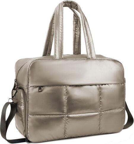 ORAD Weekender Fluffy Bag Quilted Nylon Puffer Tote Bag Personal Item Bag for Airlines Overnight Bag Gym Bag in Saudi Arabia