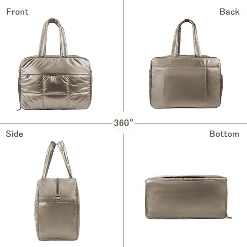 ORAD Weekender Fluffy Bag Quilted Nylon Puffer Tote Bag Personal Item Bag for Airlines Overnight Bag Gym Bag in Saudi Arabia