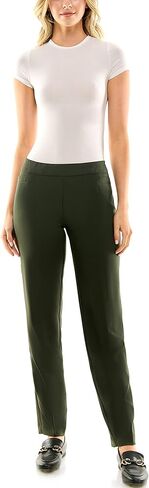 Zac & Rachel Women's Flattering Pull-on Slim Leg Pant with Tummy Control Panel in Saudi Arabia