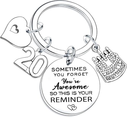 Nfyxcaz Birthday Keychain Gifts for Women Men Inspirational Birthday Keyring for Friends BBF Happy Birthday Keychain Gifts in Saudi Arabia