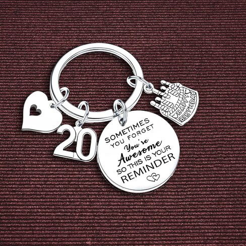 Nfyxcaz Birthday Keychain Gifts for Women Men Inspirational Birthday Keyring for Friends BBF Happy Birthday Keychain Gifts in Saudi Arabia