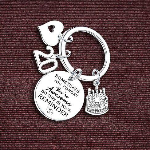 Nfyxcaz Birthday Keychain Gifts for Women Men Inspirational Birthday Keyring for Friends BBF Happy Birthday Keychain Gifts in Saudi Arabia
