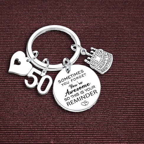 Nfyxcaz Birthday Keychain Gifts for Women Men Inspirational Birthday Keyring for Friends BBF Happy Birthday Keychain Gifts in Saudi Arabia