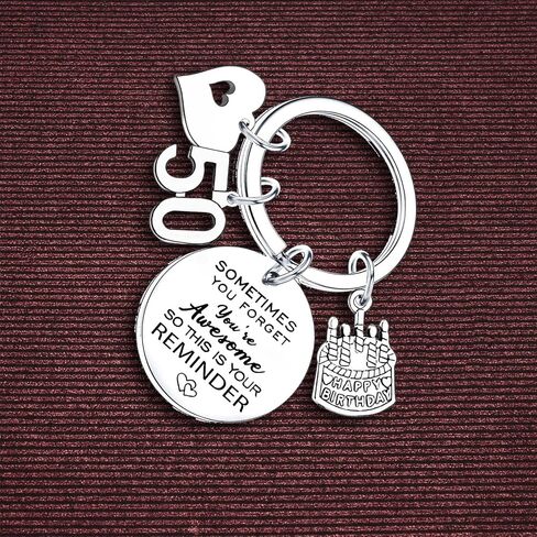 Nfyxcaz Birthday Keychain Gifts for Women Men Inspirational Birthday Keyring for Friends BBF Happy Birthday Keychain Gifts in Saudi Arabia