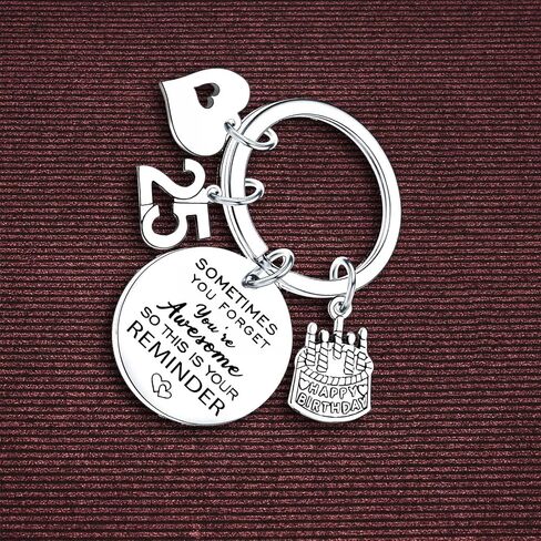 Nfyxcaz Birthday Keychain Gifts for Women Men Inspirational Birthday Keyring for Friends BBF Happy Birthday Keychain Gifts in Saudi Arabia