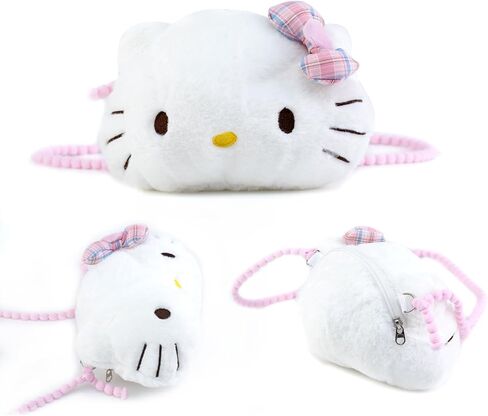 محفظة كروس لطيفة من القطيفة للفتيات، حقيبة كتف Kawaii Bowknot (ضيقة) in Kuwait