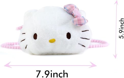 محفظة كروس لطيفة من القطيفة للفتيات، حقيبة كتف Kawaii Bowknot (ضيقة) in Kuwait