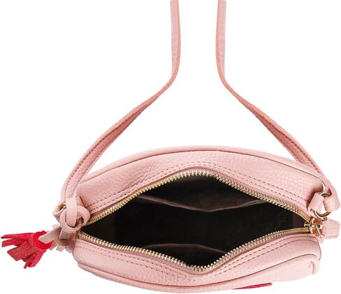 Jucoan 2 Pack Girl Crossbody Purse Bag, Heart PU Leather Shoulder Bag with Tassel Adjusted Strap for Kids Girls Teen Woman in Saudi Arabia