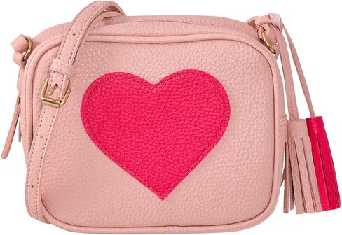Miayon الفتيات محفظة جلدية نمط القلب حقائب كروسبودي مع شرابة للفتيات الجدة محافظ حقيبة الكتف مع الأشرطة قابل للتعديل للأطفال النساء in Kuwait