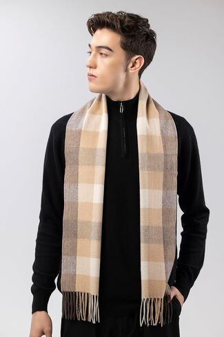 EVSEG 100% Mongolian Cashmere Winter Scarf | Imported Cashmere | Men and Women | 30x150cm in Saudi Arabia