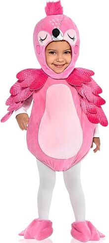 Flamingo Tunic Costume with Attached Wings - 18-24 Months | Fleece | Pink | 1 Set in Saudi Arabia