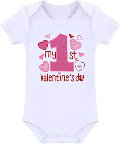 IBTOM CASTLE My First Valentine's Day Easter Outfit for Infant Baby Girl Romper Tulle Skirt Headband W/Leg Warmers Set in Kuwait