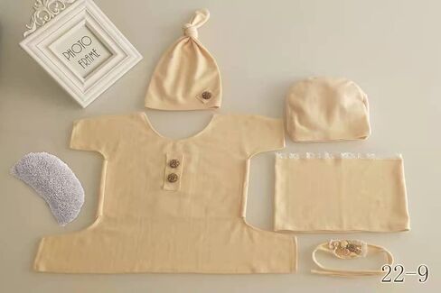 Vemonllas Newborn Photography Props Outfit Boy Girls Hat,Bow Wrap,Posing Aid Moon,Flower Headdress Baby Photo Props Pack of 5 in Kuwait