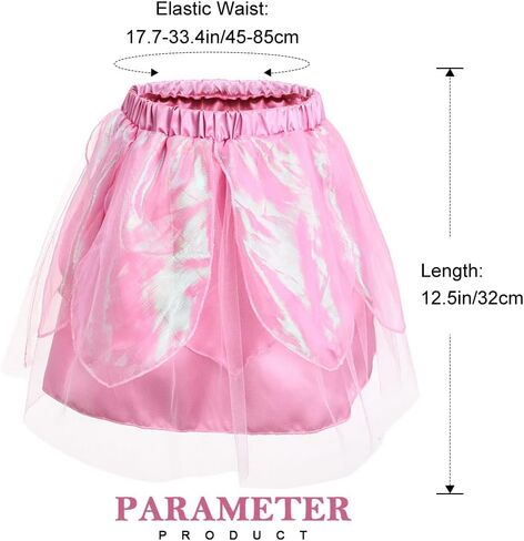 تنورة كاكاكو الجنية للفتيات تنورة توتو لامعة بطبقات من التنورة الخيالية للرقص والمهرجانات للأطفال in Kuwait