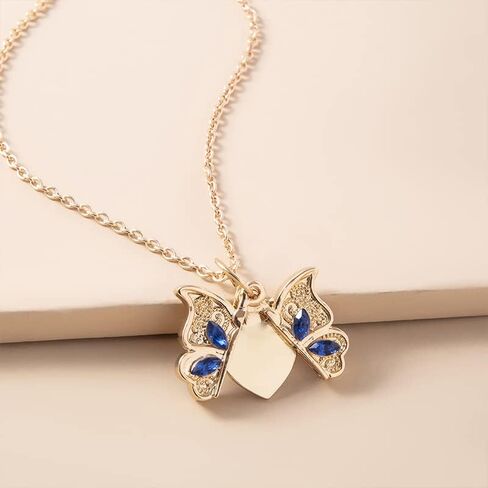 قلادات مدلاة على شكل فراشة من Siopue تحمل صورًا قلادة مدلاة للنساء والفتيات هدايا عيد ميلاد للابنة والأم والأزواج هدية للزوجة الصديقة in Kuwait