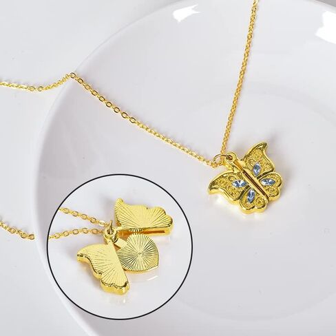 قلادات مدلاة على شكل فراشة من Siopue تحمل صورًا قلادة مدلاة للنساء والفتيات هدايا عيد ميلاد للابنة والأم والأزواج هدية للزوجة الصديقة in Kuwait