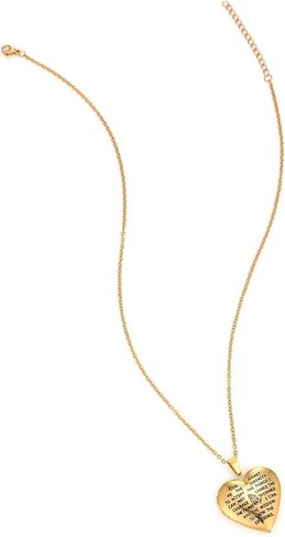 UTHOSMDO Bible Verse Prayer Locket with English Lord's, That Holds Pictures, Christian Stainless Steel Lockets Gifts for Men Women Girls and Boys in Kuwait