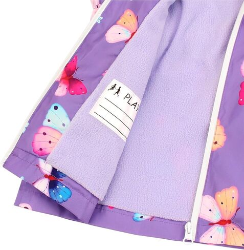 سترة المطر للفتيات والأولاد من MODAFANS خفيفة الوزن ومقاومة للماء وبطانة من الصوف ومعاطف المطر سترة واقية للاستخدام في الهواء الطلق من 4 إلى 13 عامًا in Kuwait