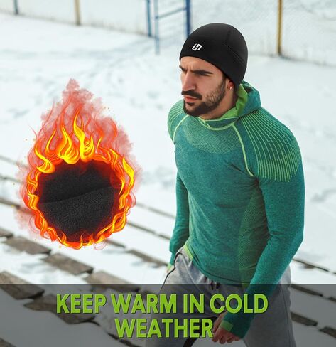 HASAGEI قبعة الجمجمة الحرارية تشغيل قبعة تشغيل قبعة الرجال النساء قبعة الدراجات تحت خوذة قبعة رياضية قبعة صوف دافئة in Kuwait