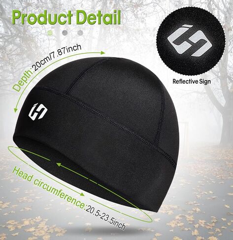 HASAGEI قبعة الجمجمة الحرارية تشغيل قبعة تشغيل قبعة الرجال النساء قبعة الدراجات تحت خوذة قبعة رياضية قبعة صوف دافئة in Kuwait