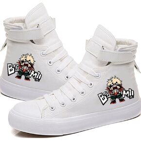 DHSPKN Anime Mha Canvas Shoes Deku Izuku Todoroki Sneakers Anime Cosplay High top Canvas Shoes