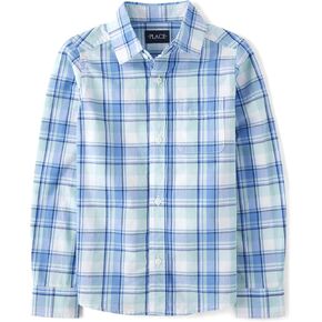 The Children's Place Boys' Long Sleeve Poplin Button Up Shirt in Saudi Arabia
