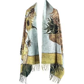 ARTMASK.US Artful Classic Painting Printed Soft Scarf Printed Famous Artwork on Shawl Elegant Vintage Scarf Gift