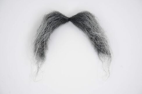 Mustaches Self Adhesive Fake Mustache, Novelty, Realistic Fu Manchu False Facial Hair, Costume Accessory for Adults, Black Color in Kuwait