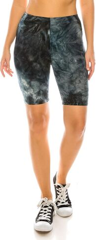 Leggings Depot Women's Fashion Biker Shorts Popular Prints BAT3TD in Kuwait
