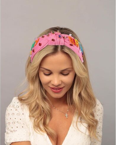 Birthday Headband for Women Beaded It’s My Birthday Knotted Headband Embellished Rhinestone Crystal Top Knot Headband Birthday Crown Hair Accessories Party Decorations Gifts (Birthday Queen 1) in Saudi Arabia