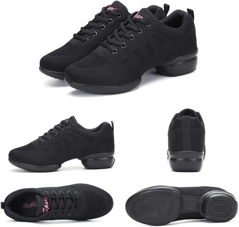CERYTHRINA Women's Jazz Shoes Lace-up Sneakers Modern Dance Shoes Platform Walking Dance Shoes in Kuwait