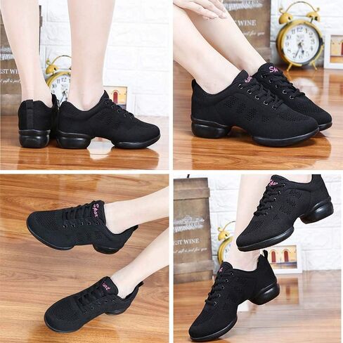 CERYTHRINA Women's Jazz Shoes Lace-up Sneakers Modern Dance Shoes Platform Walking Dance Shoes in Kuwait