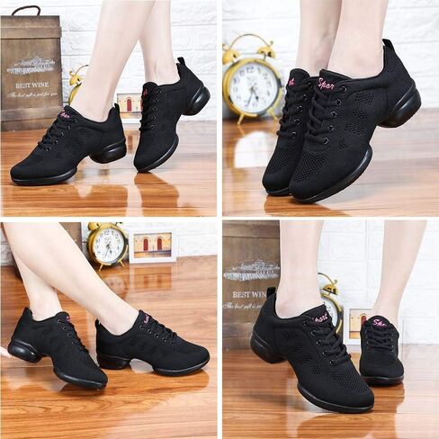 CERYTHRINA Women's Jazz Shoes Lace-up Sneakers Modern Dance Shoes Platform Walking Dance Shoes in Kuwait