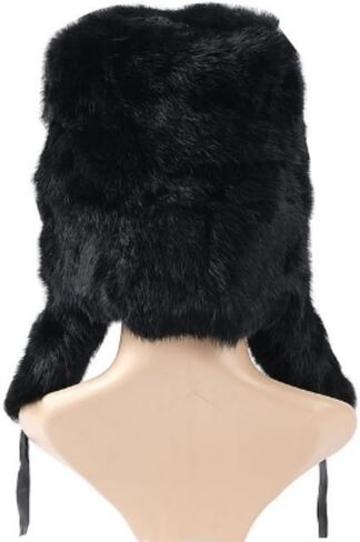 الصياد قبعة الرجال الروسية Ushanka قبعة فرو الأرنب الصناعي الطيار إيرفلاب قبعة يندبروف قبعة لفصل الشتاء الصيد التزلج in Kuwait