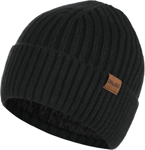Yvechus 3 Pcs Winter Knit Beanie Hat Scarf and Touch Screen Gloves Set Fleece Lined for Men Women in Saudi Arabia
