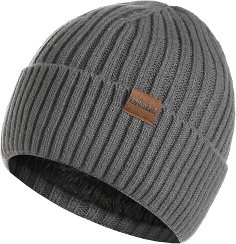 Yvechus 3 Pcs Winter Knit Beanie Hat Scarf and Touch Screen Gloves Set Fleece Lined for Men Women in Saudi Arabia